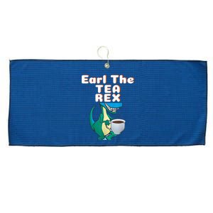 Funny Dinosaur T-Rex Earl The Tea Rex Dino Lovers Gift Idea Large Microfiber Waffle Golf Towel