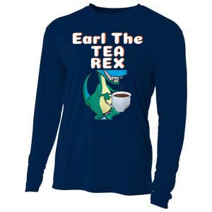 Funny Dinosaur T-Rex Earl The Tea Rex Dino Lovers Gift Idea Cooling Performance Long Sleeve Crew