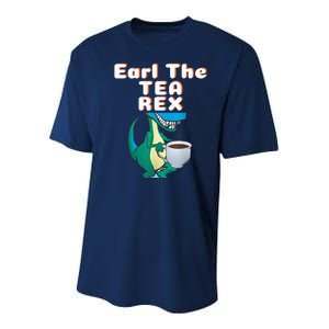 Funny Dinosaur T-Rex Earl The Tea Rex Dino Lovers Gift Idea Youth Performance Sprint T-Shirt