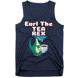 Funny Dinosaur T-Rex Earl The Tea Rex Dino Lovers Gift Idea Tank Top