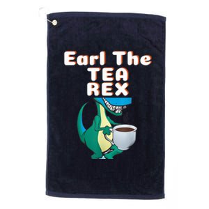 Funny Dinosaur T-Rex Earl The Tea Rex Dino Lovers Gift Idea Platinum Collection Golf Towel