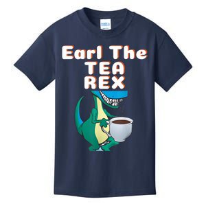 Funny Dinosaur T-Rex Earl The Tea Rex Dino Lovers Gift Idea Kids T-Shirt