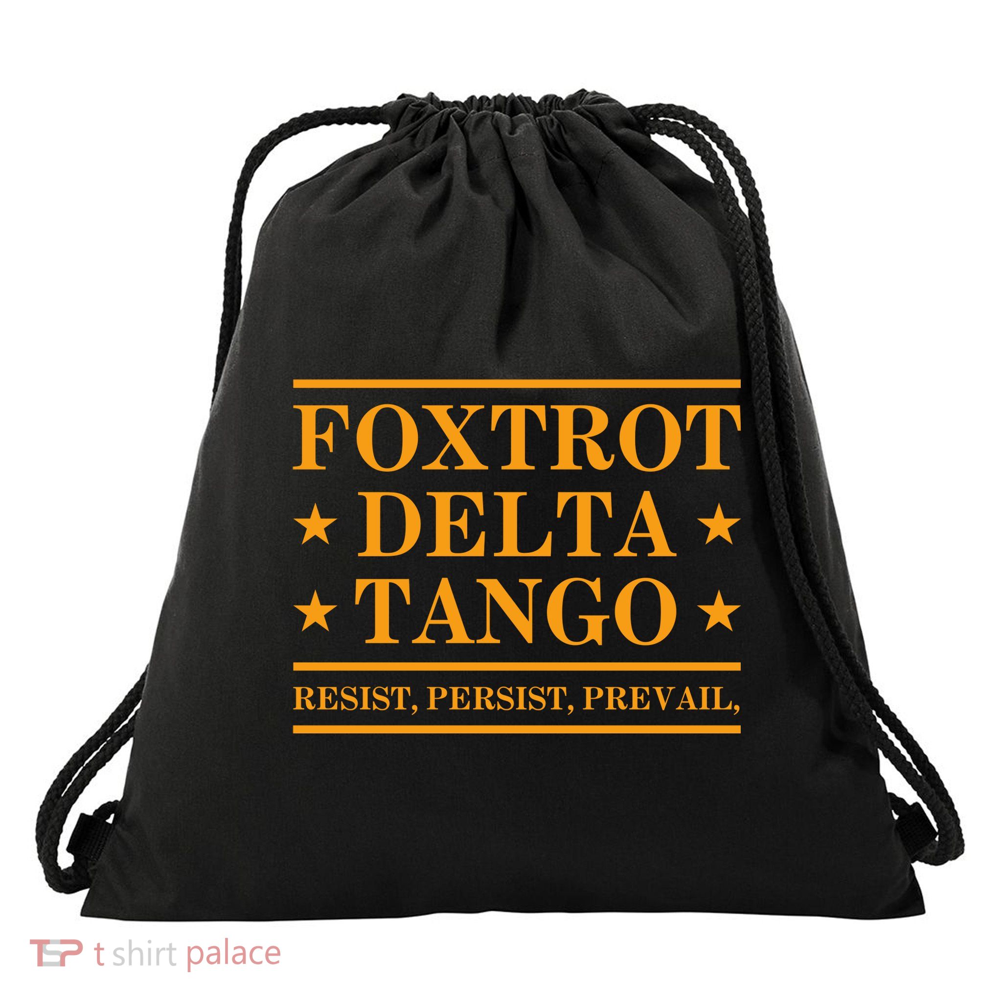 Foxtrot Delta Tango Drawstring Bag