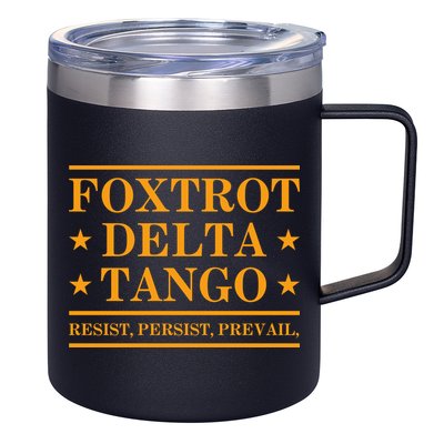 Foxtrot Delta Tango 12oz Stainless Steel Coffee Mug