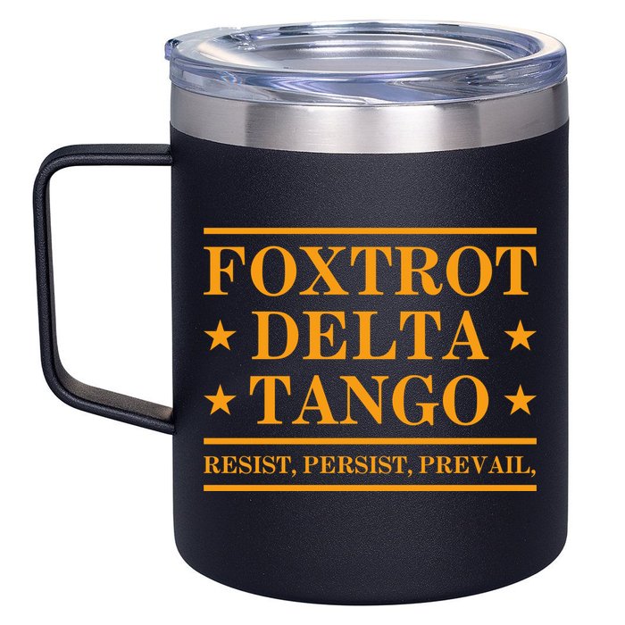 Foxtrot Delta Tango 12oz Stainless Steel Coffee Mug