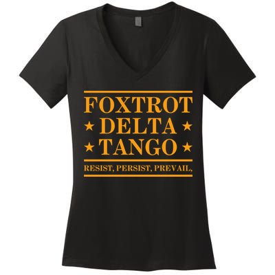Foxtrot Delta Tango Women's V-Neck T-Shirt