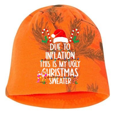 Funny Due To Inflation This Is My Ugly Christmas Sweaters Kati - Camo Knit Beanie