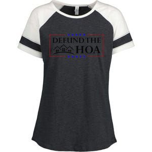 Funny Defund The Hoa Homeowners Association Enza Ladies Jersey Colorblock Tee