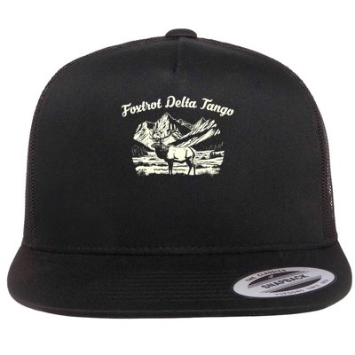 Foxtrots Deltas Tangos Funny Deer Foxtrots Deltas Tango Flat Bill Trucker Hat
