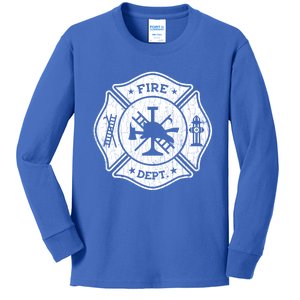 Fire Departt Trucks Funny Fire Firefighters Graphic Gift Kids Long Sleeve Shirt