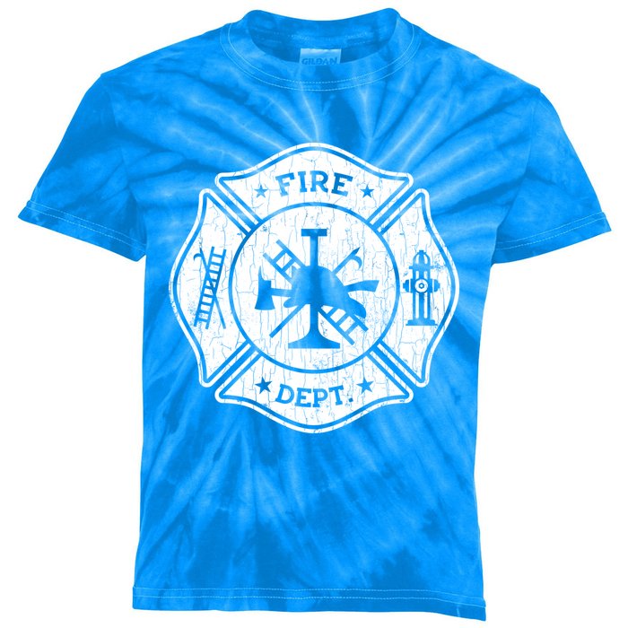 Fire Departt Trucks Funny Fire Firefighters Graphic Gift Kids Tie-Dye T-Shirt