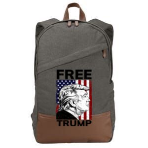 Free Donald Trump Republican Support Cotton Canvas Backpack