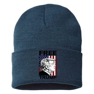 Free Donald Trump Republican Support Sustainable Knit Beanie