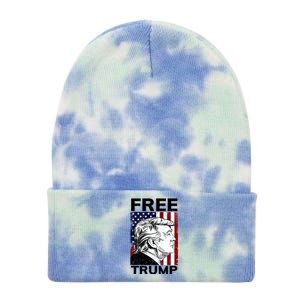 Free Donald Trump Republican Support Tie Dye 12in Knit Beanie