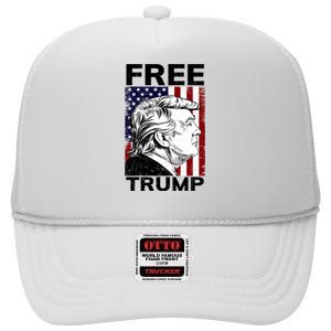 Free Donald Trump Republican Support High Crown Mesh Back Trucker Hat