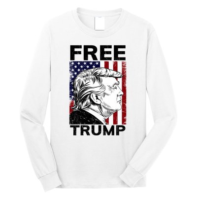 Free Donald Trump Republican Support Long Sleeve Shirt