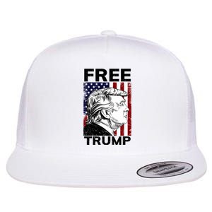 Free Donald Trump Republican Support Flat Bill Trucker Hat