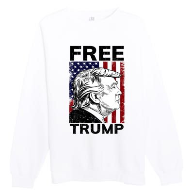 Free Donald Trump Republican Support Premium Crewneck Sweatshirt