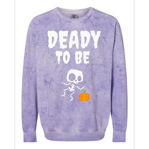 Funny Deady To Be Dad Halloween Pregnancy Announcement Colorblast Crewneck Sweatshirt