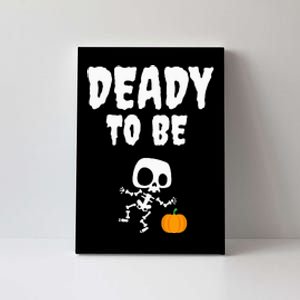 Funny Deady To Be Dad Halloween Pregnancy Announcement Canvas