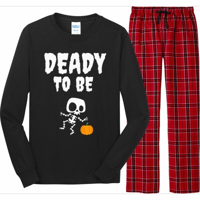 Funny Deady To Be Dad Halloween Pregnancy Announcement Long Sleeve Pajama Set