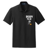 Funny Deady To Be Dad Halloween Pregnancy Announcement Dry Zone Grid Polo