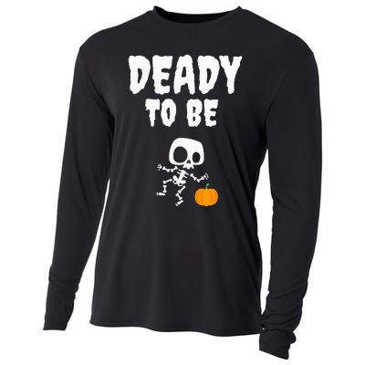 Funny Deady To Be Dad Halloween Pregnancy Announcement Cooling Performance Long Sleeve Crew