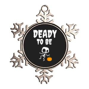 Funny Deady To Be Dad Halloween Pregnancy Announcement Metallic Star Ornament