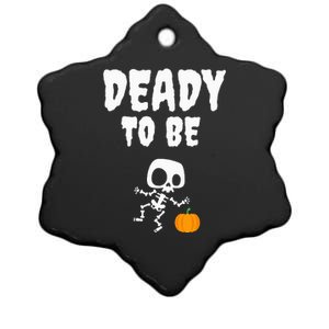 Funny Deady To Be Dad Halloween Pregnancy Announcement Ceramic Star Ornament