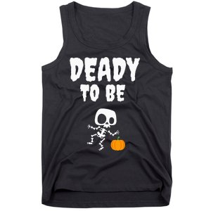 Funny Deady To Be Dad Halloween Pregnancy Announcement Tank Top