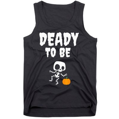 Funny Deady To Be Dad Halloween Pregnancy Announcement Tank Top