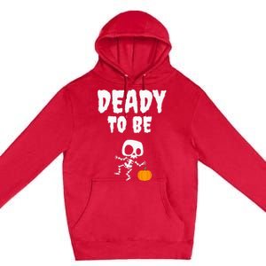 Funny Deady To Be Dad Halloween Pregnancy Announcement Premium Pullover Hoodie