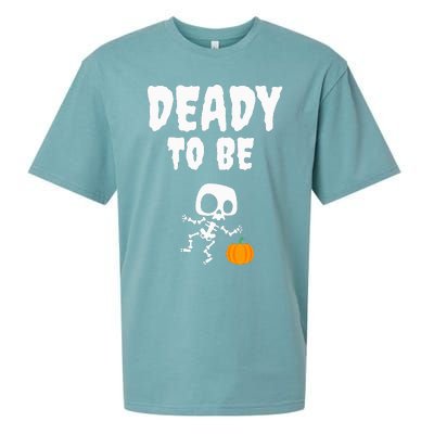 Funny Deady To Be Dad Halloween Pregnancy Announcement Sueded Cloud Jersey T-Shirt