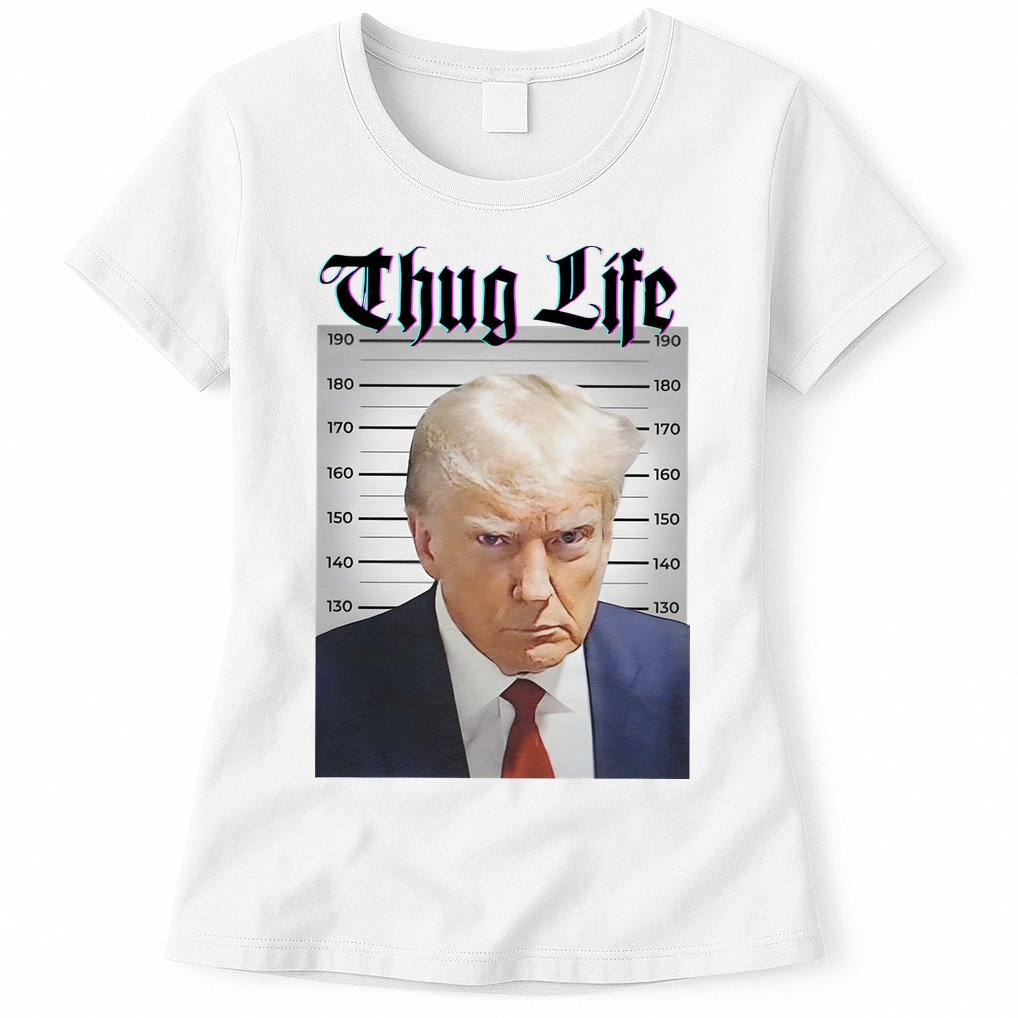 Funny Donald Trump Thug Life Squad Team Womens T-Shirt