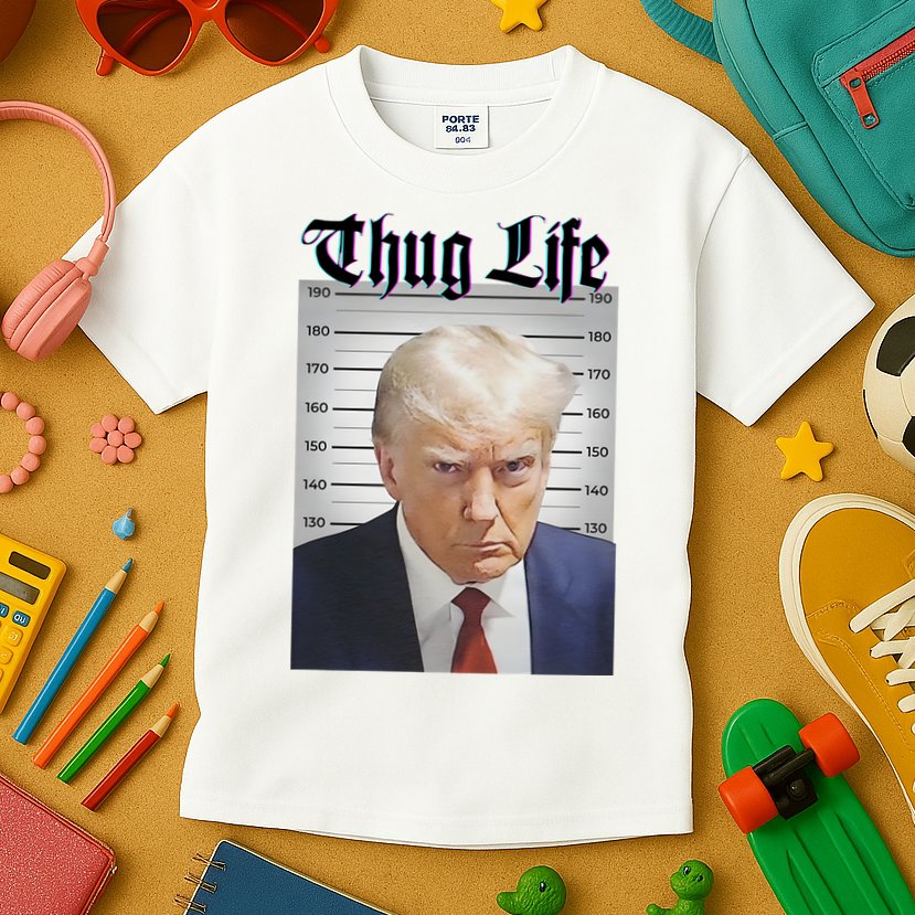 Funny Donald Trump Thug Life Squad Team Kids T-Shirt