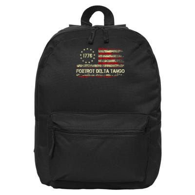 Foxtrots Delta Tangos Funny Foxtrots Delta Tangos 16 in Basic Backpack