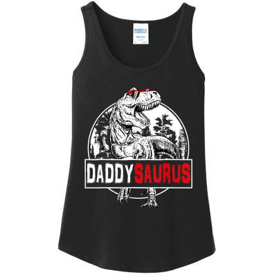 Funny Daddysaurus T Rex Gift Dinosaur Funny DaddySaurus Family Matching Gift Ladies Essential Tank