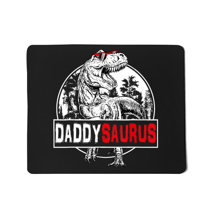 Funny Daddysaurus T Rex Gift Dinosaur Funny DaddySaurus Family Matching Gift Mousepad