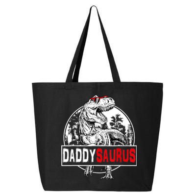 Funny Daddysaurus T Rex Gift Dinosaur Funny DaddySaurus Family Matching Gift 25L Jumbo Tote