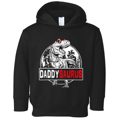 Funny Daddysaurus T Rex Gift Dinosaur Funny DaddySaurus Family Matching Gift Toddler Hoodie