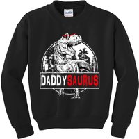 Funny Daddysaurus T Rex Gift Dinosaur Funny DaddySaurus Family Matching Gift Kids Sweatshirt