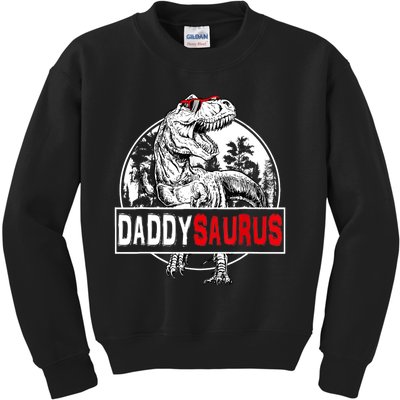 Funny Daddysaurus T Rex Gift Dinosaur Funny DaddySaurus Family Matching Gift Kids Sweatshirt