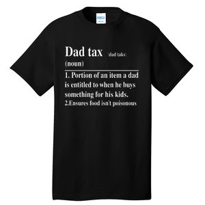 Funny Dad Tax Definition Daddy Fathers Day Tall T-Shirt