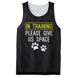 Funny Dog Trainer In Training Please Give Us Space Mesh Reversible Basketball Jersey Tank