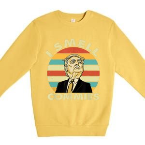 Funny Donald Trump I Smell Commies Humor Gift Tee Premium Crewneck Sweatshirt