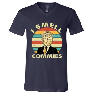 Funny Donald Trump I Smell Commies Humor Gift Tee V-Neck T-Shirt