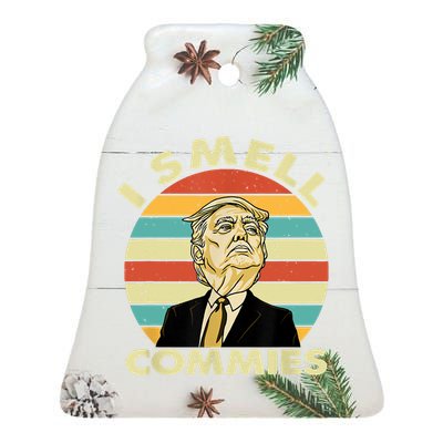 Funny Donald Trump I Smell Commies Humor Gift Tee Ceramic Bell Ornament