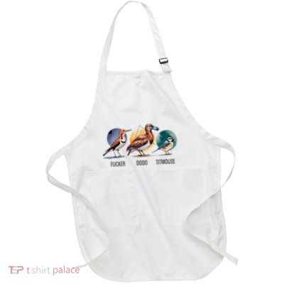 Flicker Dodo Titmouse Funny Bird Watch Nature Lover  Full-Length Apron With Pockets