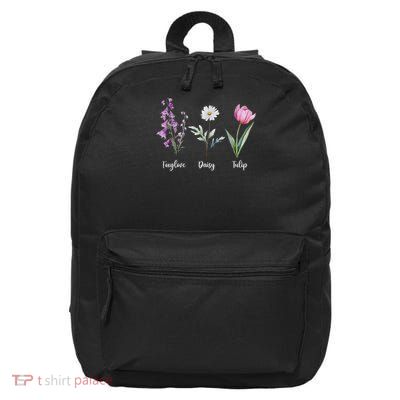 Foxglove Daisy Tulip Floral 16 in Basic Backpack