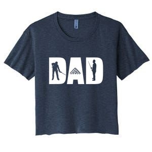 Funny Dad The Pool Shark Billiards Pool Player Gift Fathers Day Women's Crop Top Tee